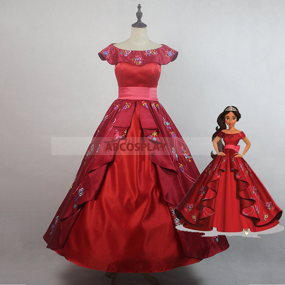 Elena of Avalor Elena Princess Dress Cosplay Costumes, Elena Of Avalor