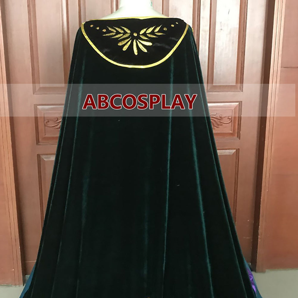 Princess Frozen 2 Anna Embroidery Dress Cosplay Costume Luxury Style