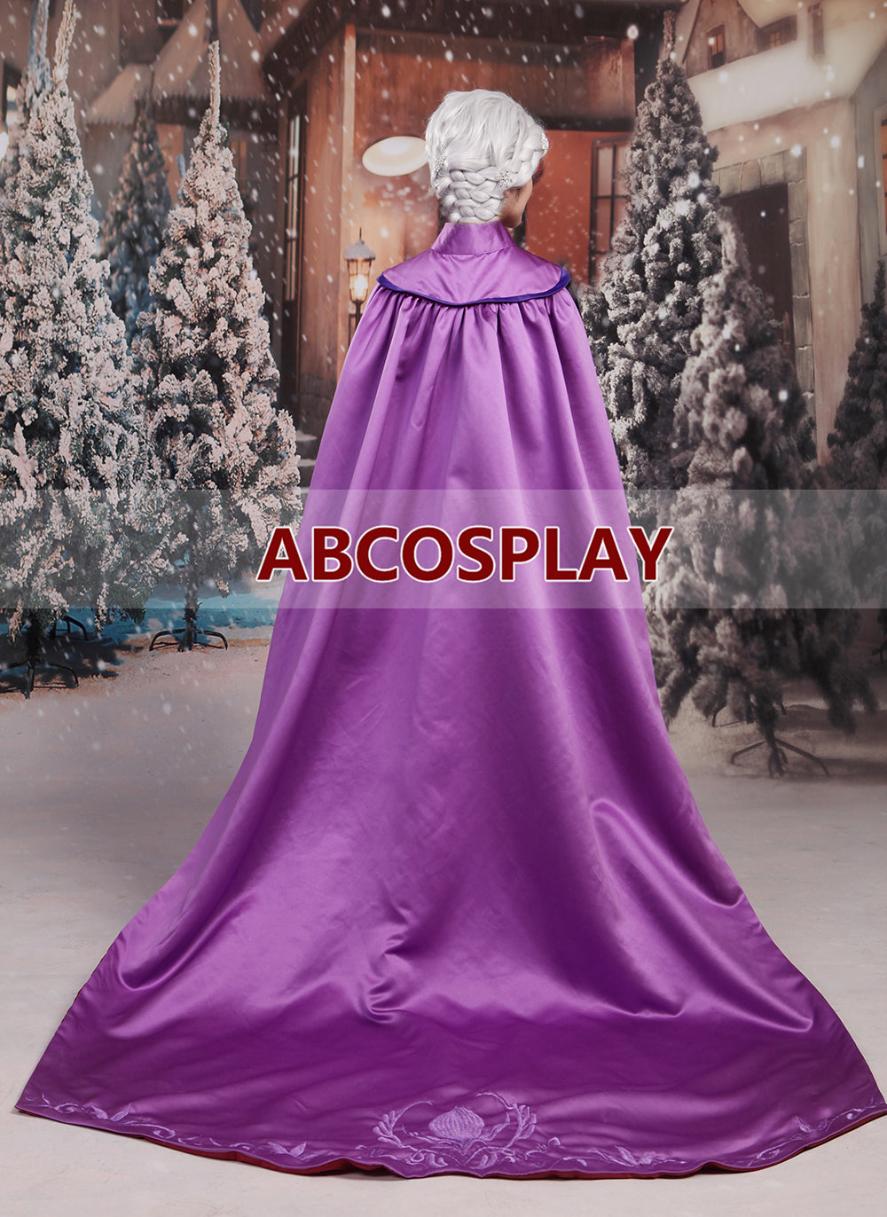 Frozen Elsa Coronation Dress Cape Embroidery Cosplay Costume