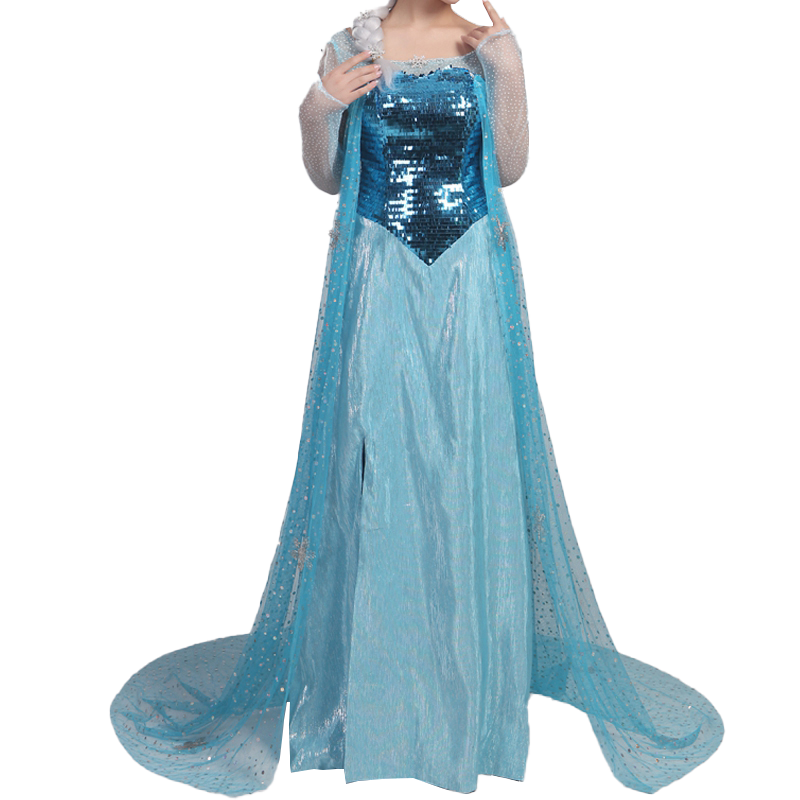 Frozen Elsa Priness Dress Elsa Queen Cosplay Costumes