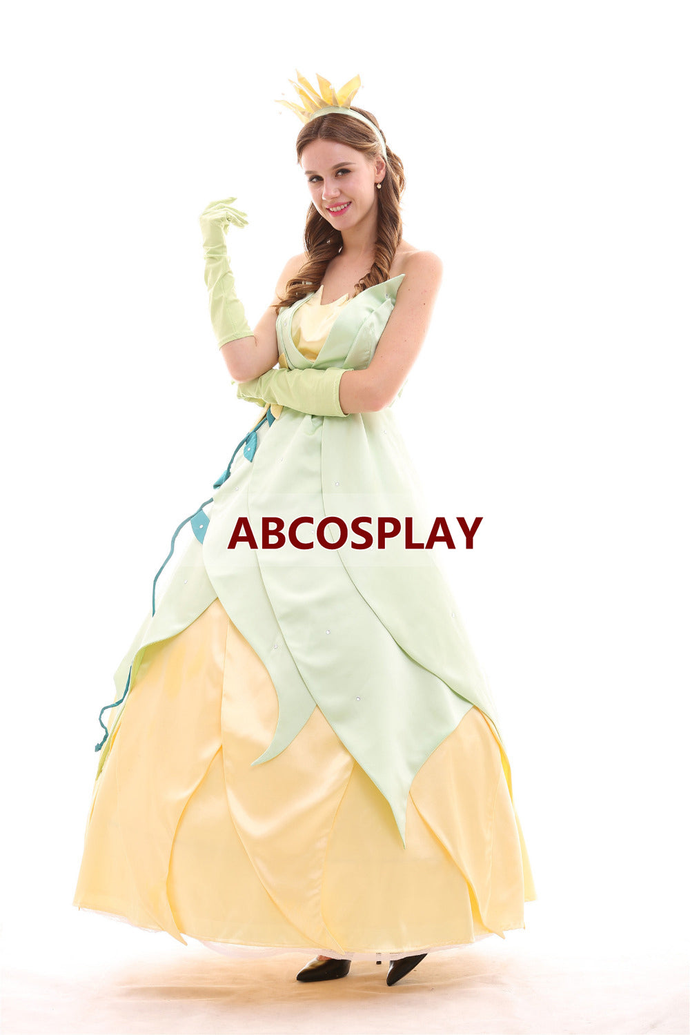 Princess And The Frog Princess Tiana Dress Girls Cosplay Costumes