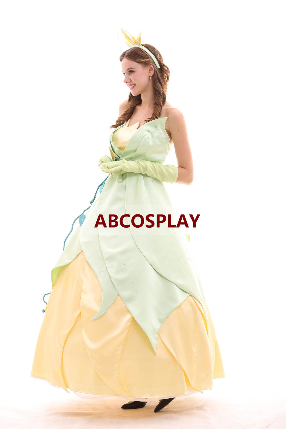 Princess And The Frog Princess Tiana Dress Girls Cosplay Costumes
