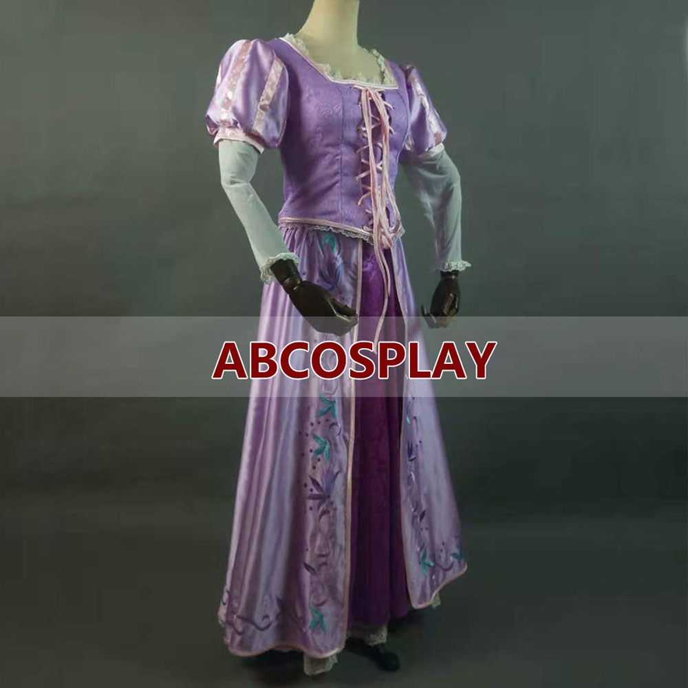 Rapunzel Cosplay Costume Tangled Rapunzel Embroidery Princess Dress