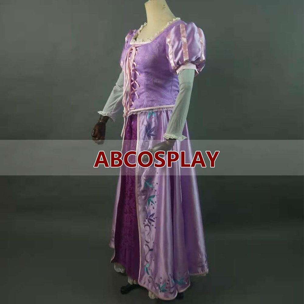 Rapunzel Cosplay Costume Tangled Rapunzel Embroidery Princess Dress