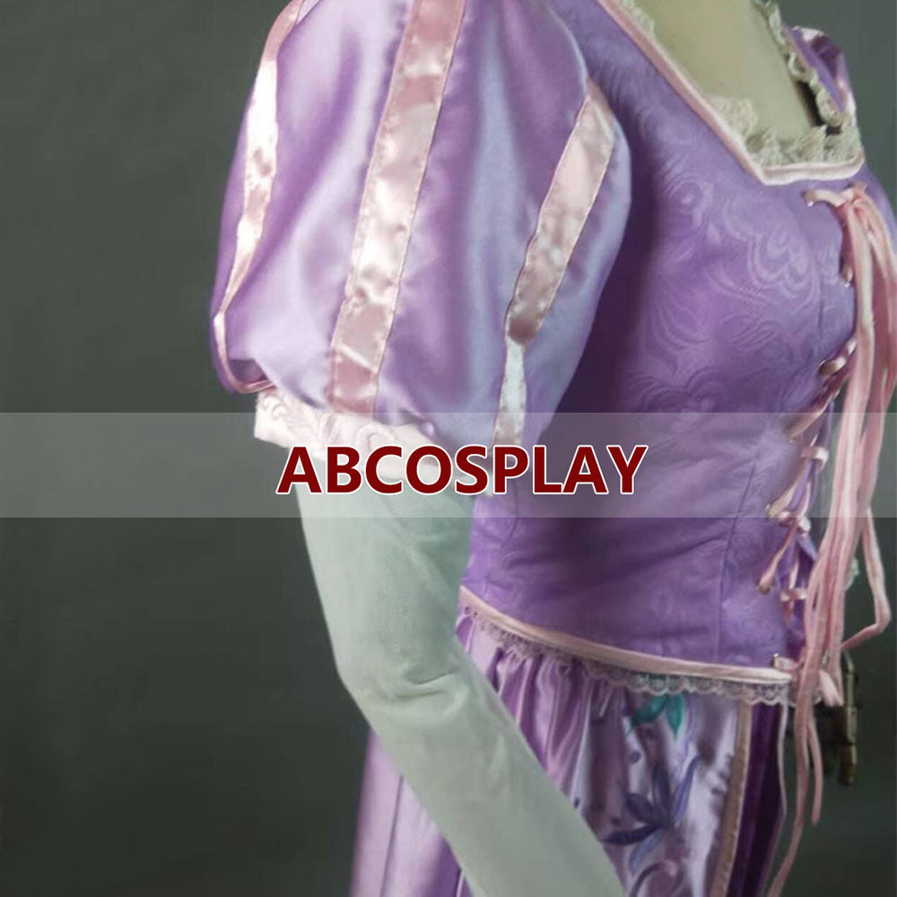 Rapunzel Cosplay Costume Tangled Rapunzel Embroidery Princess Dress