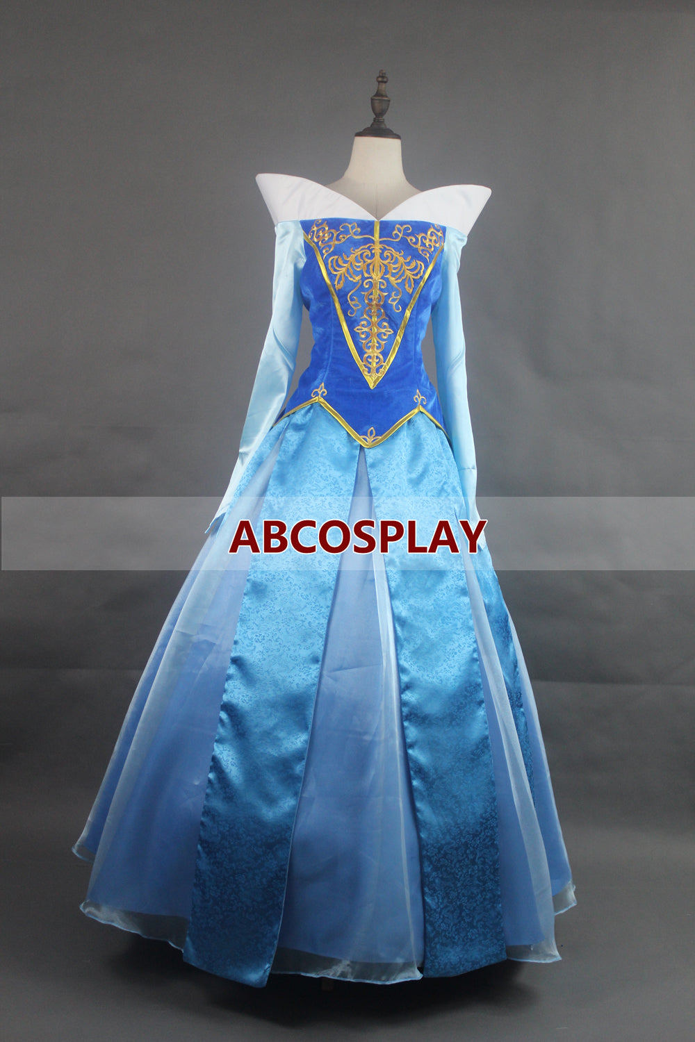 Princess Sleeping Beauty Aurora Blue Dress Woman Cosplay Costume Adult