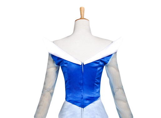 Princess Sleeping Beauty Aurora Dress Blue Adult Cosplay Costume
