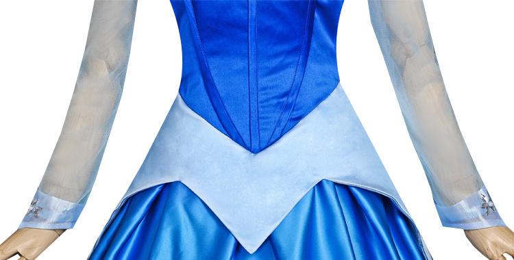 Princess Sleeping Beauty Aurora Dress Blue Adult Cosplay Costume