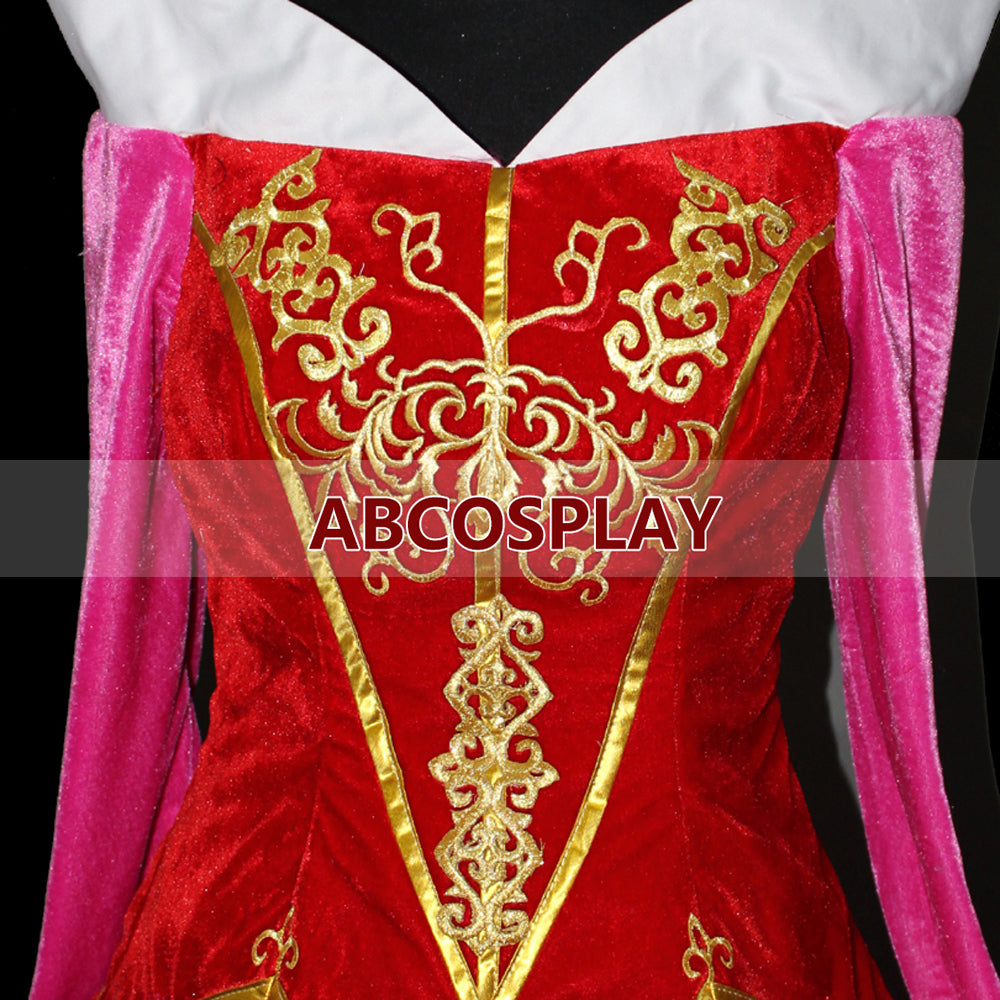 Sleeping Beauty Aurora Princess Dress Cosplay Costume