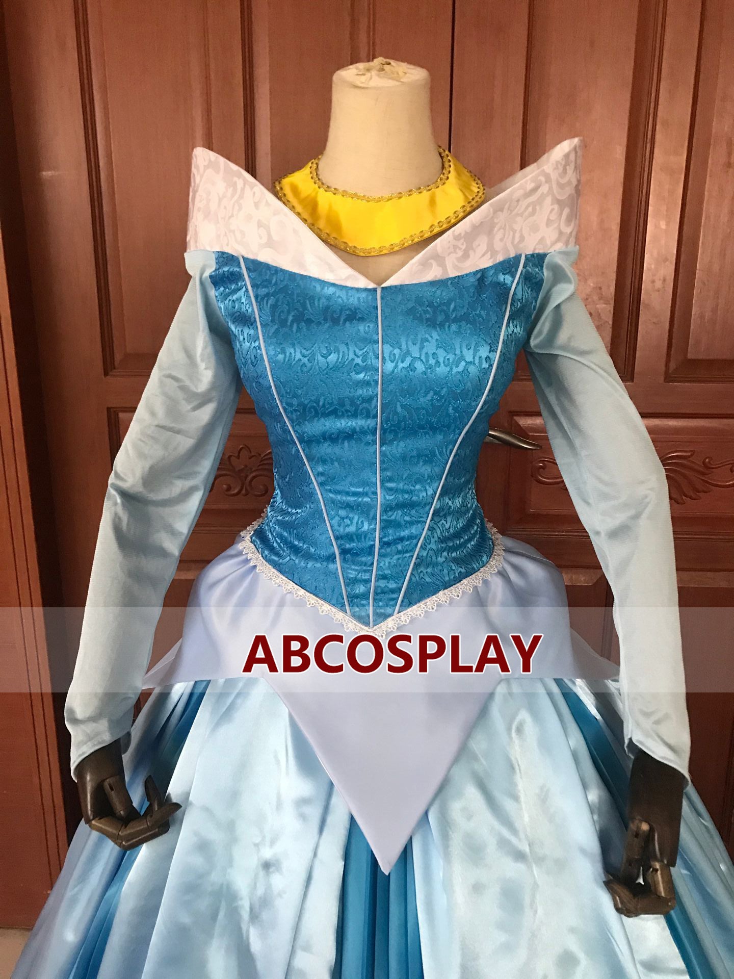 Sleeping Beauty Aurora Princess Dress Satin Cosplay Costume