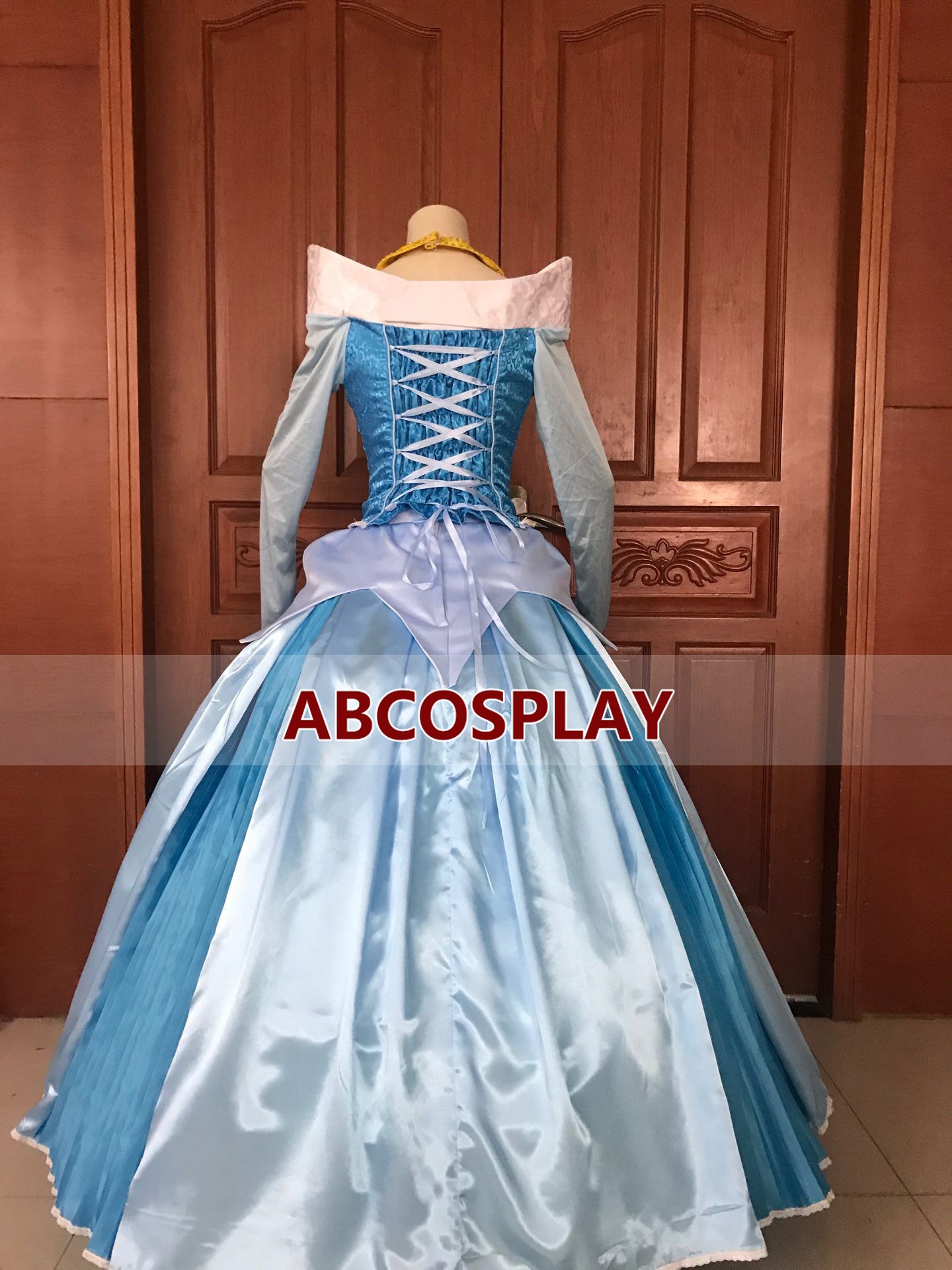Sleeping Beauty Aurora Princess Dress Satin Cosplay Costume