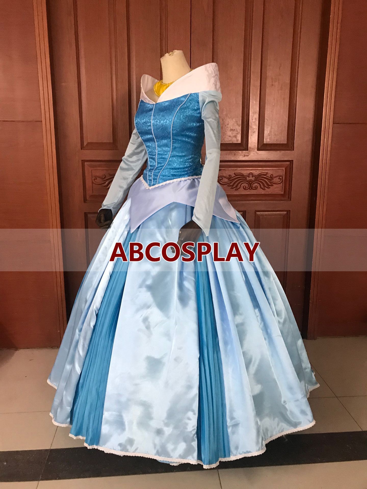 Sleeping Beauty Aurora Princess Dress Satin Cosplay Costume