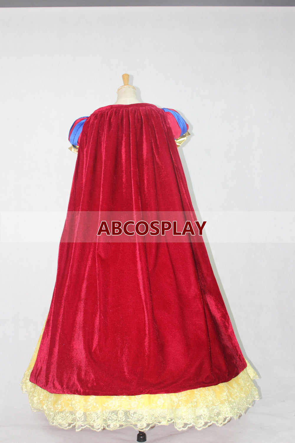 Snow White Princess Dress Cloak Satin Lace for Adult Woman Girls Cosplay Costume