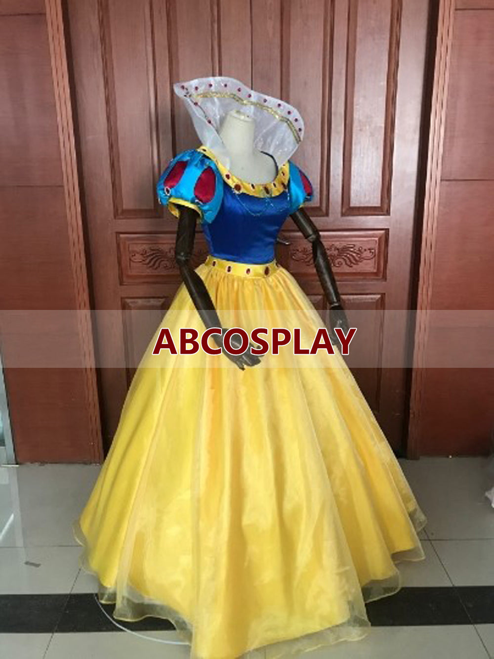 Princess Snow White Dress Satin Cosplay Costume