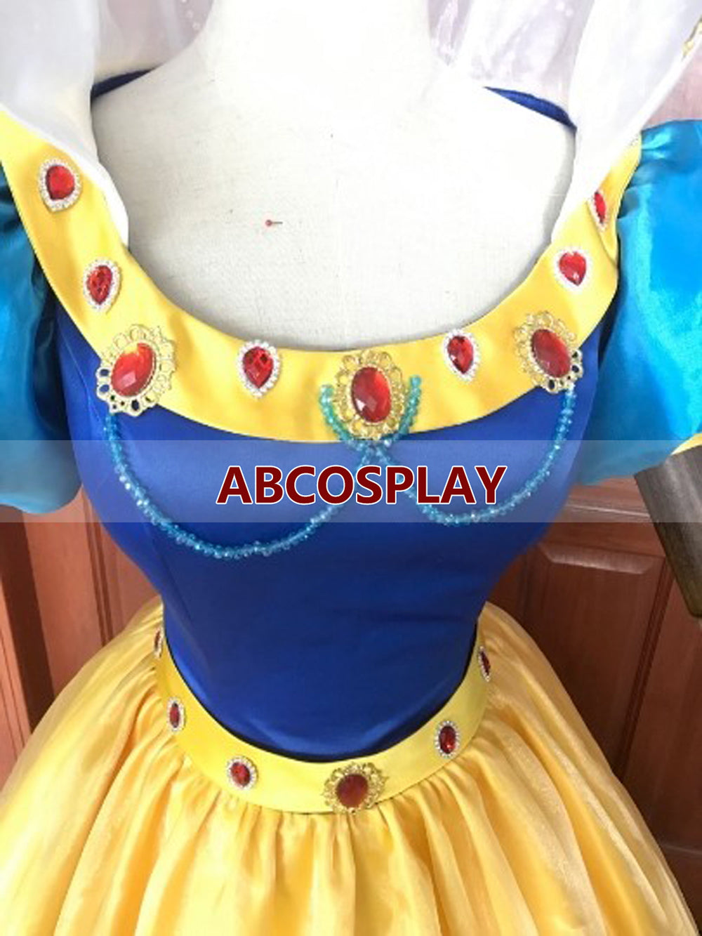 Princess Snow White Dress Satin Cosplay Costume