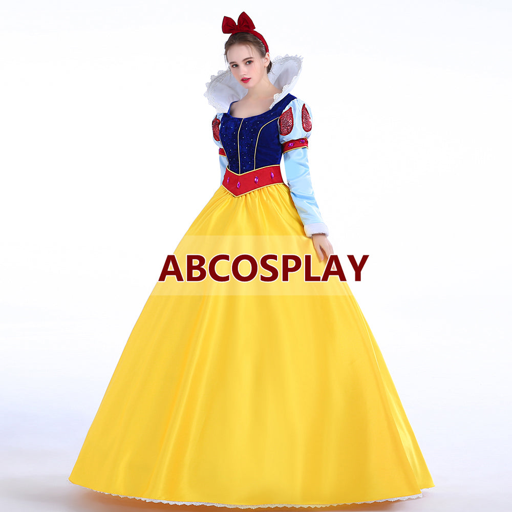 Snow White Princess Dress Thick Style Winter Dress Cosplay Costume