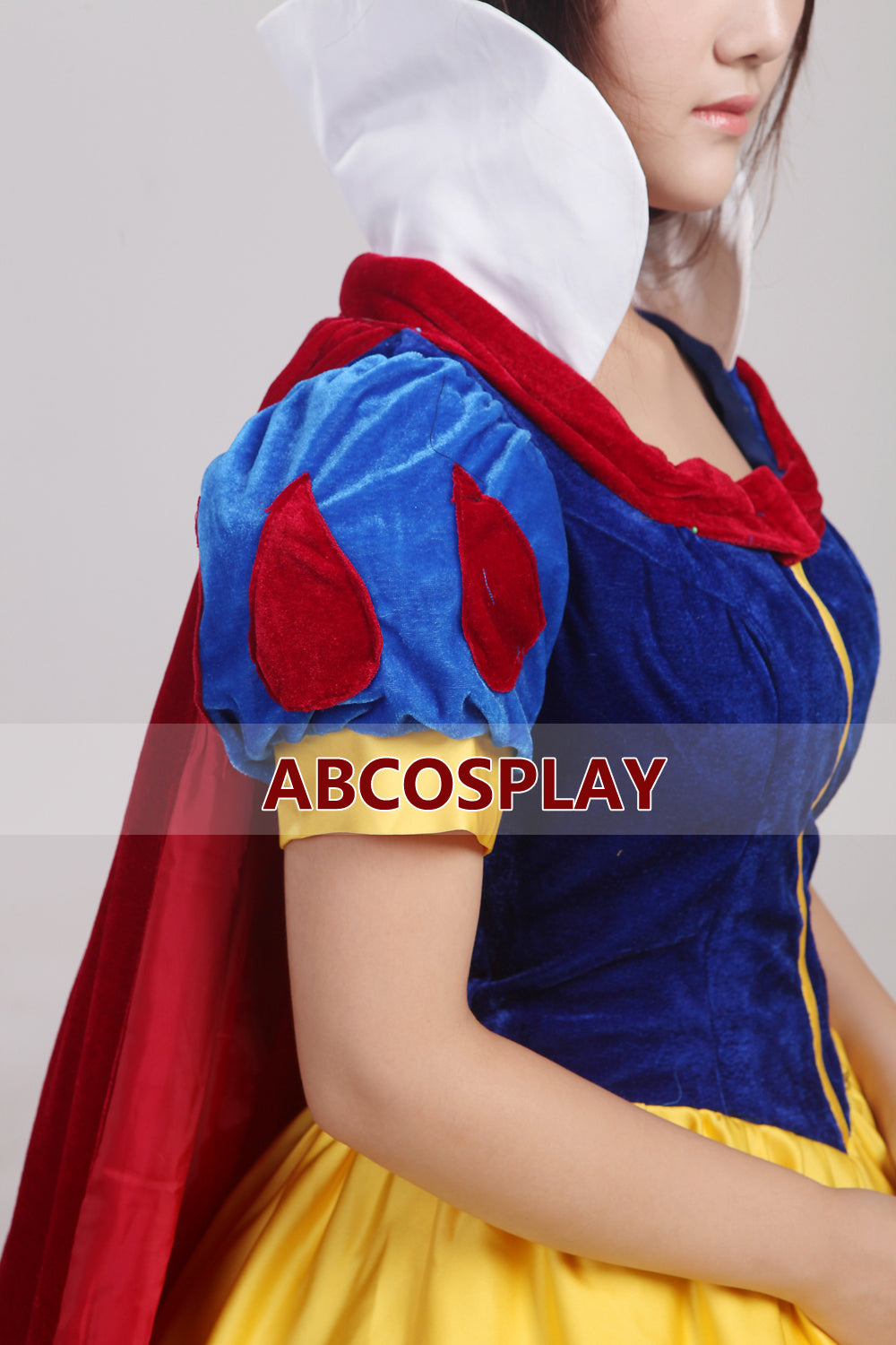 Snow White princess Dress Vs Cape Satin Cosplay Costume