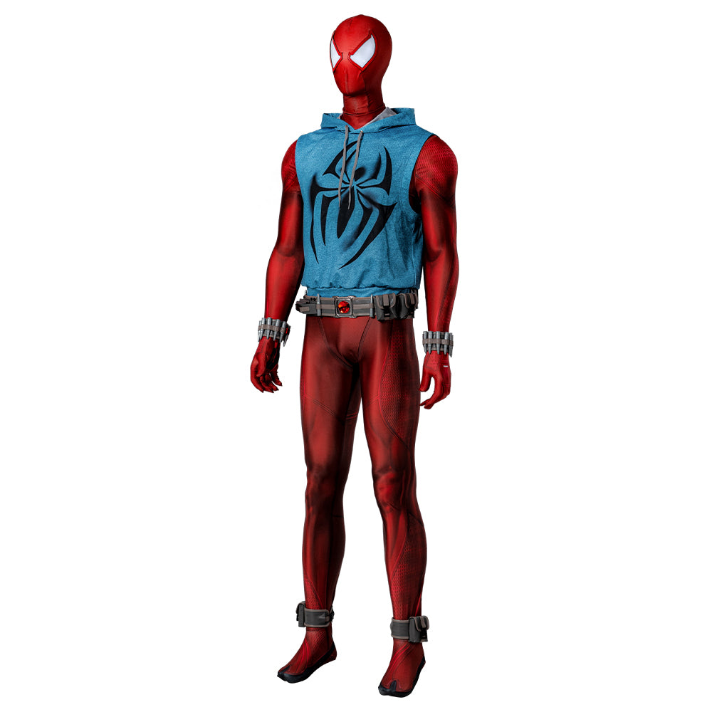 Spiderman Across the Spider-Verse Scarlet Spider Ben Reilly Cosplay Costumes