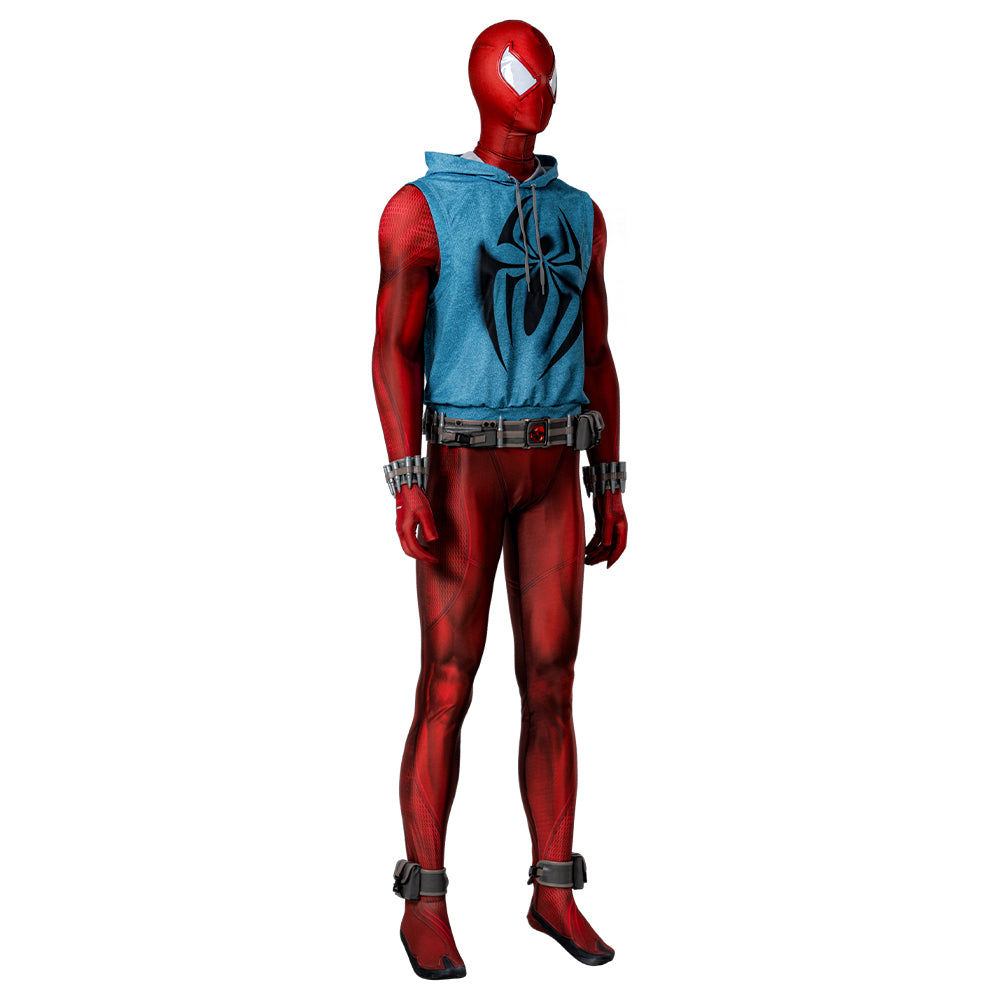 Spiderman Across the Spider-Verse Scarlet Spider Ben Reilly Cosplay Costumes