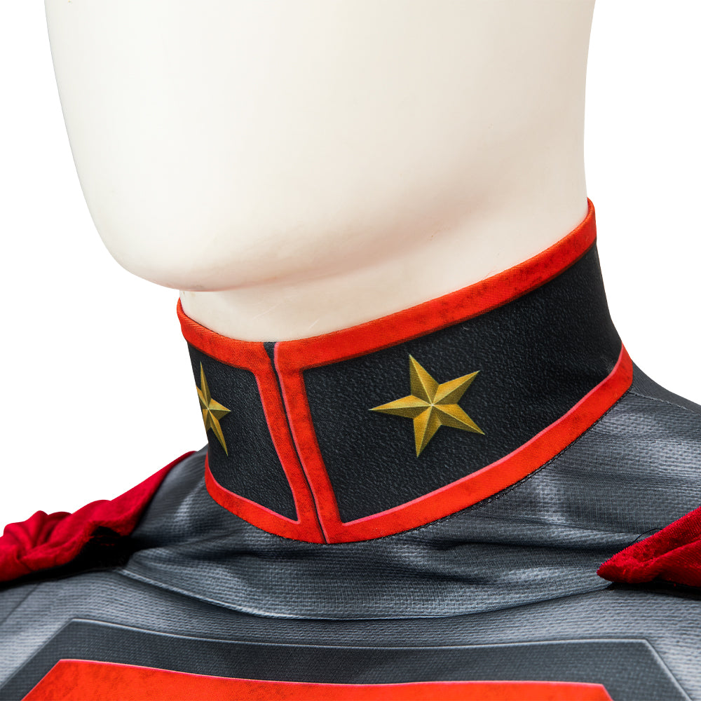 Clark Kent Red Son Cosplay Costumes Jumpsuit Cloak Halloween Free Shipping