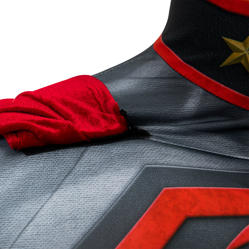 Clark Kent Red Son Cosplay Costumes Jumpsuit Cloak Halloween Free Shipping