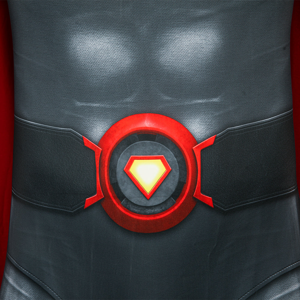 Clark Kent Red Son Cosplay Costumes Jumpsuit Cloak Halloween Free Shipping