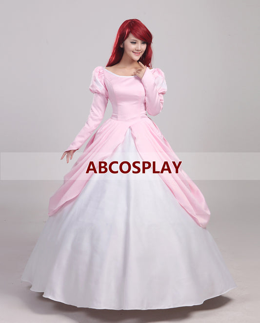 The Little Mermaid Ariel Princess Dress Pink Cosplay Costume